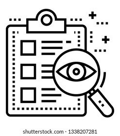 Task monitoring icon,line vector 