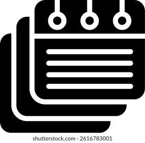 Task Notes Glyph Vector Icon Design