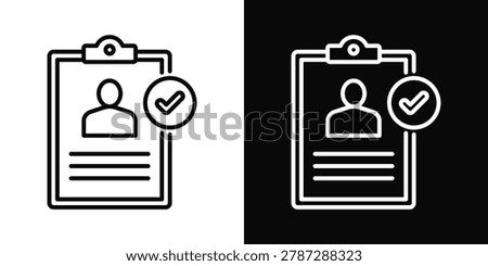 Task Ownership Icon In Black And White Background Style.