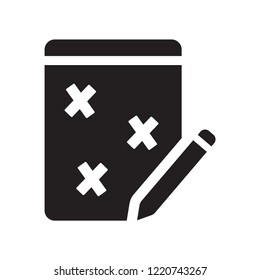 Task page with marks icon. Trendy Task page with marks logo concept on white background from Productivity collection. Suitable for use on web apps, mobile apps and print media.