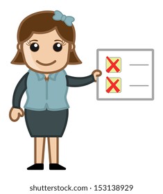 Task Pending - Cartoon Business Vector Illustrations