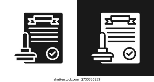 Icono De Planificación De Tareas En Estilo De Glifo En Blanco Y Negro