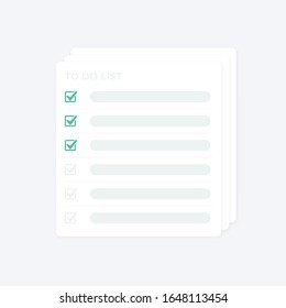 Task planning icon. Checklist. Test, exam. Vector illustration of a To do list. Project management. Tasks list. Vector isolated outline drawing. Editable stroke