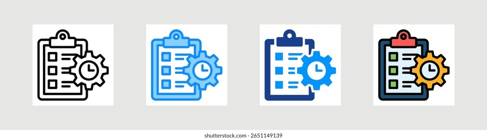 Conjunto de Coleções de Ícones de Planejamento de Tarefas - Vários Estilos