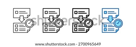Task Planning Icon outline style Vector Illustration