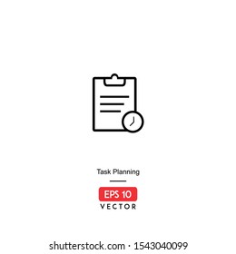Task planning vector icon, illustration of business planning, isolated on white background. EPS10 - Vector