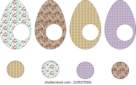 task for preschool children, find a patch. Easter theme, eggs