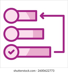 Task Prioritization Icon Element For Design