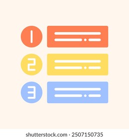 Task priority icon. Business, time management, project, plan, productivity, schedule concepts. Flat vector design isolated illustration.