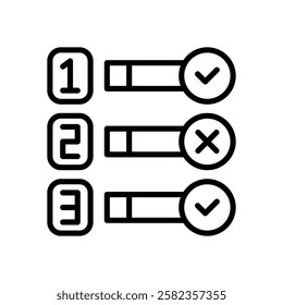task priority line icon. vector icon for your website, mobile, presentation, and logo design.