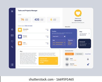 Task and Project Manager Website, Editable File, Management Website, Landingpage design