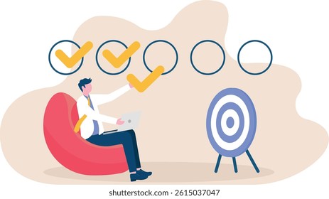 Task Report and Project Tracking, Project Management for Goal Achievement, Smart Goal Setting and projection vector

