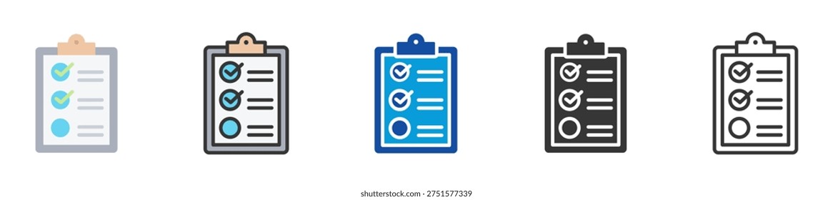 task significance icon set multi style various collection