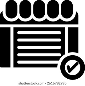 Task Template Glyph Vector Icon Design