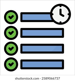 Task Timer Icon Element For Design