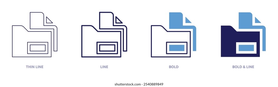Task tracker icon in 4 different styles. Thin Line, Line, Bold, and Bold Line. Duotone style. Editable stroke.