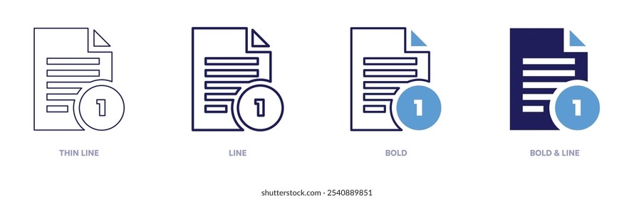 Task tracker template icon in 4 different styles. Thin Line, Line, Bold, and Bold Line. Duotone style. Editable stroke.