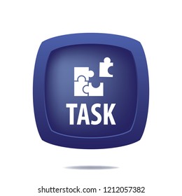 Task vector button, web design element