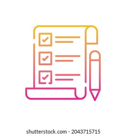 Task vector gradient icon style illustration. EPS 10 file