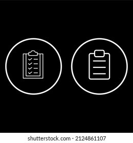 Task. Vector icon. Clipboard - vector icon. Clipboard icon. Completed task. Approved document icon signed. Project completed. Check Mark's sign. Worksheet marks. Vector illustration. Additional Prefer