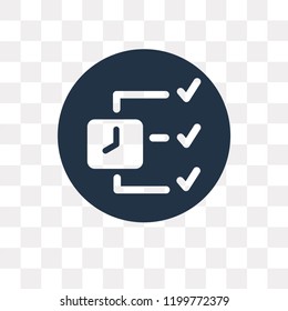 Task vector icon isolated on transparent background, Task transparency concept can be used web and mobile