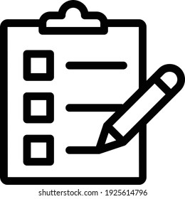task vector thin line icon