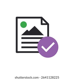 task-completed icon vector illustration style