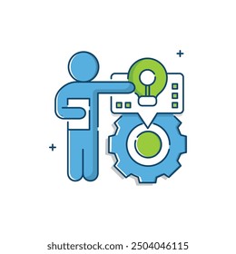 Task-Driven Process, insights, data management, big data Vector Icon Design with Editable Stroke