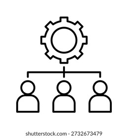 Taskforce Outline Icon Vector Illustration