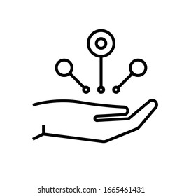 Tasking line icon, concept sign, outline vector illustration, linear symbol.