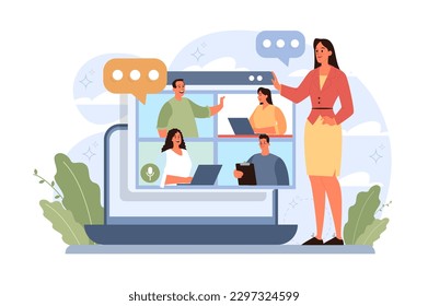 Enmascaramiento. Establecer y seguir la programación. Optimización del tiempo del carácter femenino de la oficina. Listas de verificación. Gestión, planificación e implementación exitosas de proyectos empresariales. Ilustración vectorial plana
