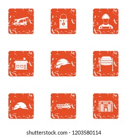 Taskmaster icons set. Grunge set of 9 taskmaster vector icons for web isolated on white background