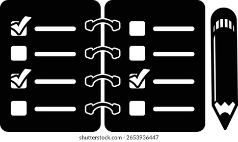 tasks checklist list tick check done clipboard file 11663
