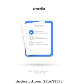 Tasks clipboard icon. Task done sign. Approved document icon. Project completed. Check Mark sign. Worksheet sign. Application form. Fill in the form. Report. Checklist icon