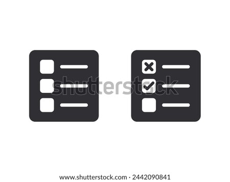 Tasks. Clipboard icon. Task done. Signed approved document icon. Project completed. Check Mark sign. Worksheet sign. Survey. Extra options. Application form. Fill in the form. Report. Office documents