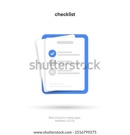 Tasks clipboard icon. Task done sign. Approved document icon. Project completed. Check Mark sign. Worksheet sign. Application form. Fill in the form. Report. Checklist icon