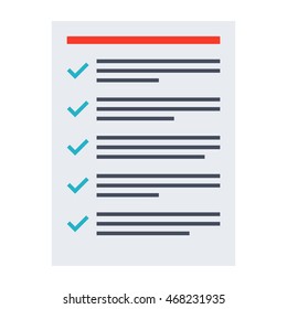 Tasks completed concept with todo list in flat style.