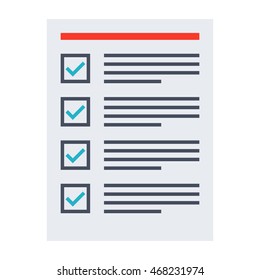 Tasks completed concept with todo list in flat style.