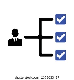 Tasks Completed Icon, Vector graphics