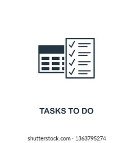 Tasks To Do icon. Creative element design from productivity icons collection. Pixel perfect Tasks To Do icon for web design, apps, software, print usage