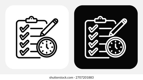 Tareas Conjunto de iconos monocromo dual
