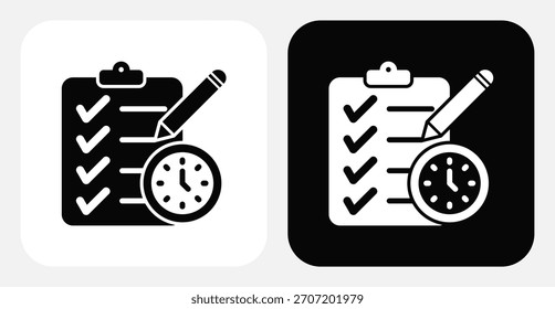 Conjunto de Ícones Monocromáticos Duplos de Tarefas