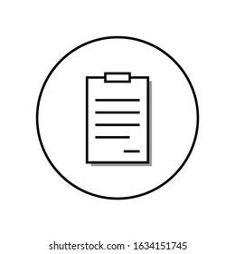 Tasks. Easy to edit. Clipboard - vector . Clipboard ,Task completed. Confirmed document sign. The project is complete.Vector circle
