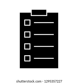 Tasks Glyph Black Icon