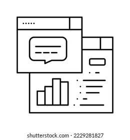 tasks hierarchy digital processing line icon vector. tasks hierarchy digital processing sign. isolated contour symbol black illustration