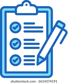 Tasks Icon Blue Vector Illustration