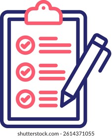 Tasks Icon Color Vector Illustration