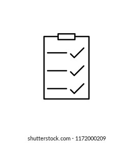 tasks icon. Element of business icon for mobile concept and web apps. Thin line tasks icon can be used for web and mobile