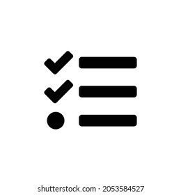 icono de tareas. Diseño de estilo plano aislado en un fondo blanco. Ilustración del vector