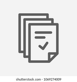 Tasks icon line symbol. Isolated vector illustration of  icon sign concept for your web site mobile app logo UI design.